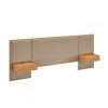 Respaldo 2 plazas con mesa de luz Gael - Moderna Marrón