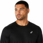 Polo Running Asics Silver LS Top Hombre Performance Black