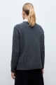 Sweater Porto de cashmere gris melange