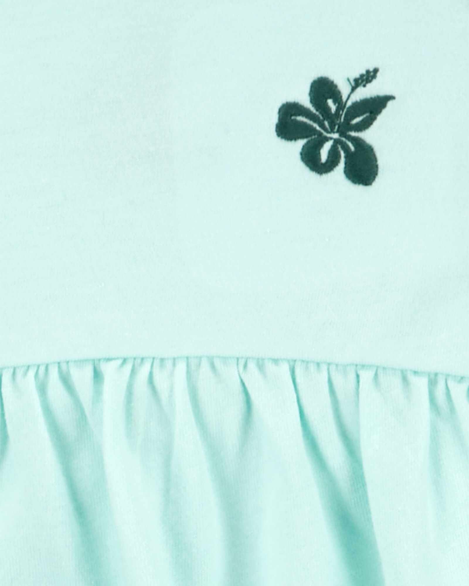 Set dos piezas de algodón, vestido y monito bombachudo Sin color