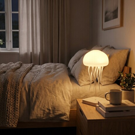 LAMPARA VELADORA MEDUSA CON MOVIMIENTO Y CONTROL DE VOZ LAMPARA VELADORA MEDUSA CON MOVIMIENTO Y CONTROL DE VOZ