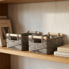 Cesto fibras naturales Gris S