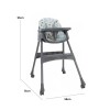 Silla de Comer para Bebes Bebesit Steps con Bandeja 2 en 1 Verde