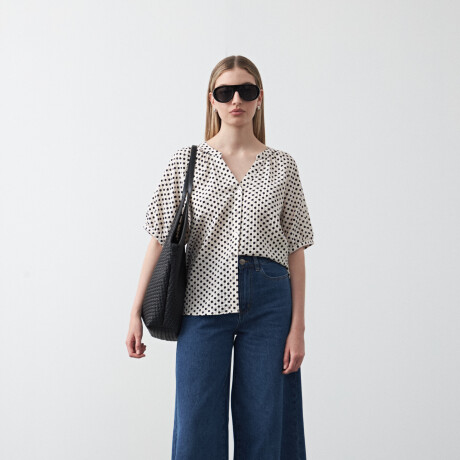 CAMISA ADINA Negro/Blanco