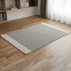 Alfombra con flecos 69x114cm NATURAL Y NEGRO