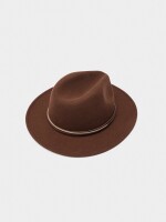 Sombrero De Lana Con Cintas canela