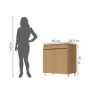 Bajo mesada 2 puertas 1 Cajón 80 cm - Simone Bajo mesada 2 puertas 1 Cajón 80 cm - Simone