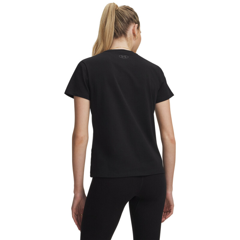 UA W HWT SCRIPT SS-BLU BLK