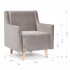 Butaca Sillon Poltrona Durham Tejido Patas Madera GRIS