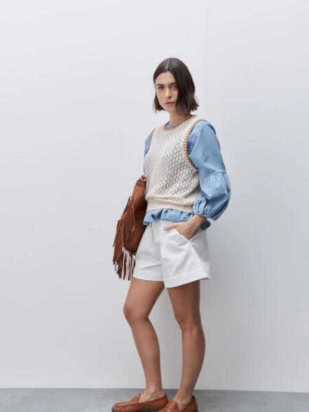 SHORT D.CASSIN SOLI BLANCO
