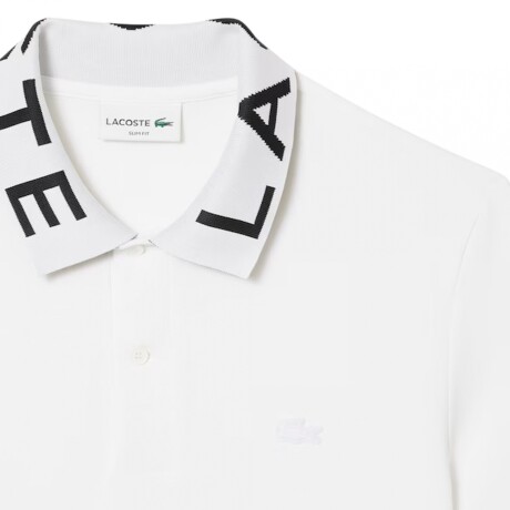 Remera LACOSTE Polo Pique Jaquard MC White