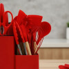 Kit De Menage 19 Utensillos De Cocina+organizador ROJO