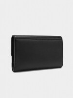 Cartera Lisa Con Solapa negro