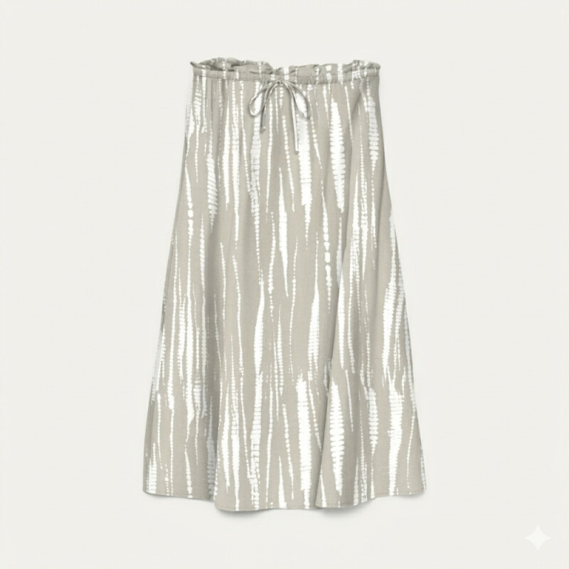 VMDICTHE N/W ANKLE SKIRT WVN GA Silver Lining