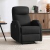 Sillón Recliner 1 Cuerpo Cuero Sintético - Adri Negro