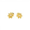 Abridores Flor-Oro Bajo- Zirconia blanca-AB8025 conpiedra
