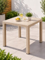 MESA PLASTICO SIMIL RATAN BEIGE
