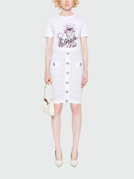 BALMAIN - T-SHIRT ESTAMPADO VINTAGE Alta Automática