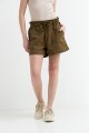 Short con cintura elastizada y lazo OLIVA