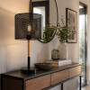 Lampara de Mesa Madera/Metal - Negro Lampara de Mesa Madera/Metal - Negro