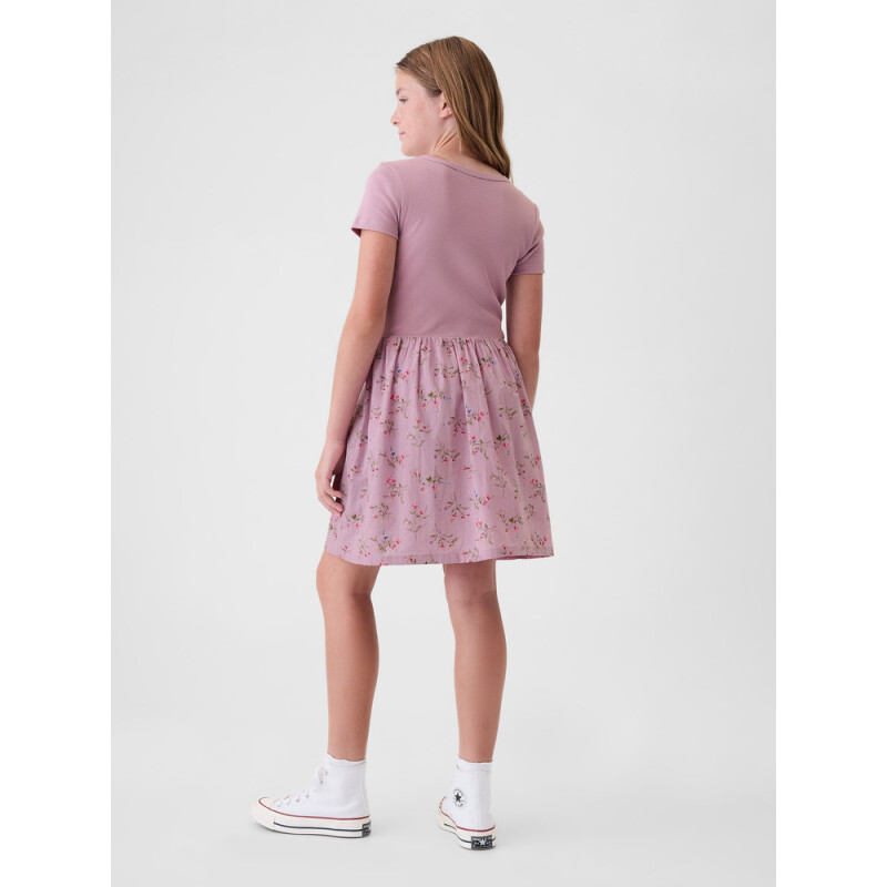 SS K2W DRESS LAVENDER FLORAL PRINT