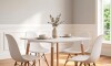 Juego de Comedor 4 Sillas Eames 80 Blanco