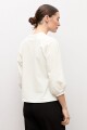 Remera mangas abullonadas blanco