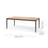 Mesa Aluminio y Teca - Topacio 201x90cm Mesa Aluminio y Teca - Topacio 201x90cm