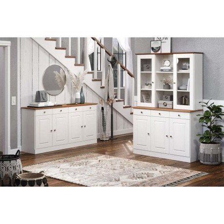 APARADOR/CRISTALERO MADERA BLANCO AGATA