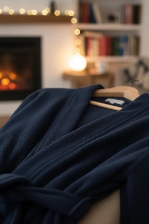 Bata Polar Hombre Azul