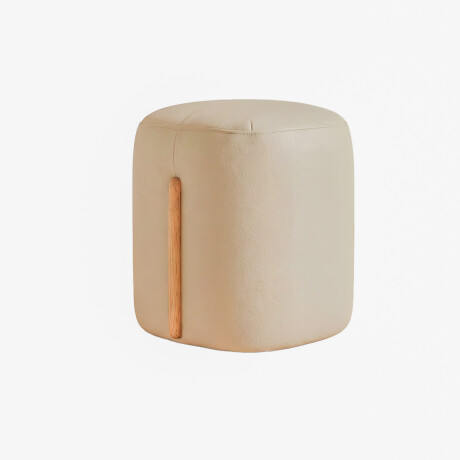 PUFF CUERO-100-NATURAL NATURAL-BEIGE MALTA ARENA