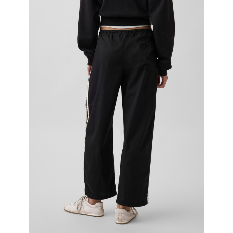 POPLIN SIDE STRIPE PANT TRUE BLACK