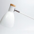 Lampara De Mesa Escritorio Estilo Nórdico Madera Metal 58Cm Color Blanco