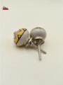 TIRADOR CERAMICA AMARILLO 6CM X2 AMARILLO