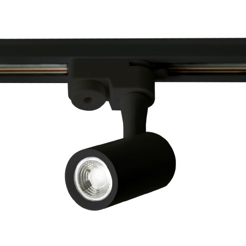 Spot LED riel aluminio negro 6W 600Lm cálido IX4109
