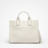 Cartera de mano Capri en cuero arrugado Blanco