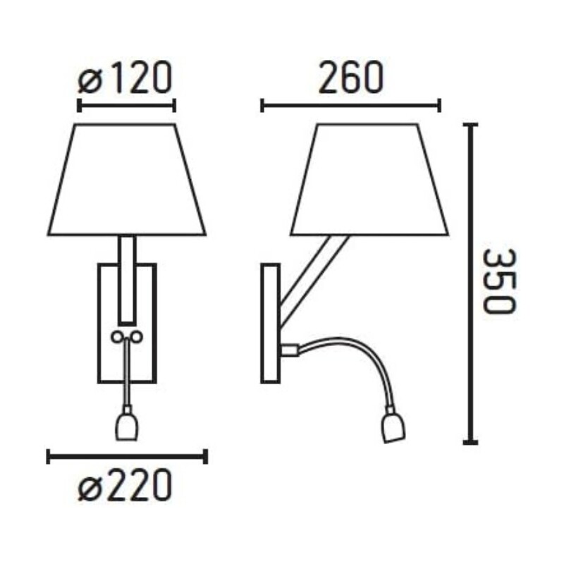 ARTEFACTO VASCA SERIES CON LUZ<br /> PARA PARED Luminaria De Pared Vasca Series Blanca