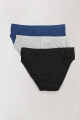 PACK 3 SLIPS ALGODÓN NEGRO