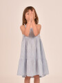 VESTIDO RAYAS AMAPOLA CELESTE