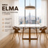 Mesa Comedor ComboHome Elma 120x80Cm Reforzada Madera Vidrio Blanco 1