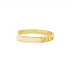 Brazalete Pune-Plata Rodinada con micra oro 18k-Piedra Topacio Azul-BR2001 conpiedra