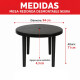Mesa redonda con patas desmontables 95 cm NEGRO