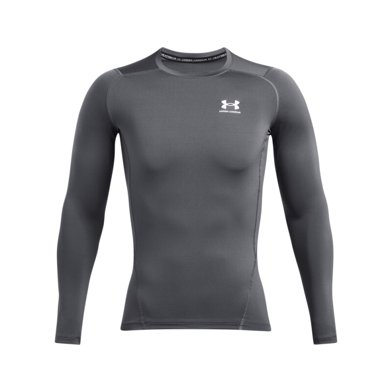 UA HG Armour Comp LS-WHT GRY-025