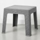 Mesa ratán 43x43 GRIS