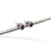 Caravanas Oval-Plata 925-Con Zirconia y Zafiro-CA4042 conpiedra