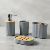 Elegante Kit De Accesorios Para Baño Gris