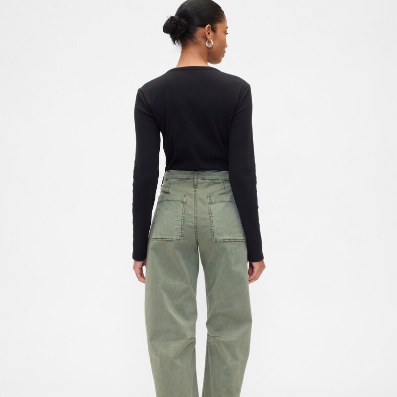 V-KHAKI BARREL MESCULEN GREEN