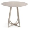MESA COMEDOR REDONDA - TAPA DE MADERA Y PIE EN BLANCO OPACO - 70cms MESA COMEDOR REDONDA - TAPA DE MADERA Y PIE EN BLANCO OPACO - 70cms