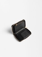 Cartera Básica Con Textura negro