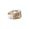 Anillo Mesa-Plata y Oro-Piedra Onix-AN5164 conpiedra